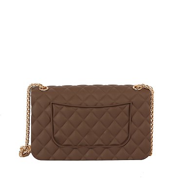 Quilt Embossed Jelly Candy Classic Shoulder Bag
