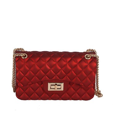Quilt Embossed Jelly Candy Classic Shoulder Bag