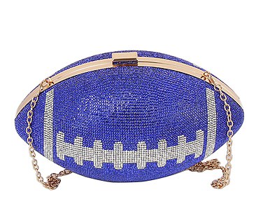 Rhinestone Bling Football Clutch