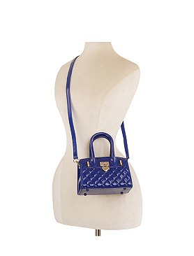 Heart Padlock Quilted Jelly Candy Satchel