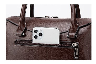 Crocodile Boston Satchel Soft Touch Handbags