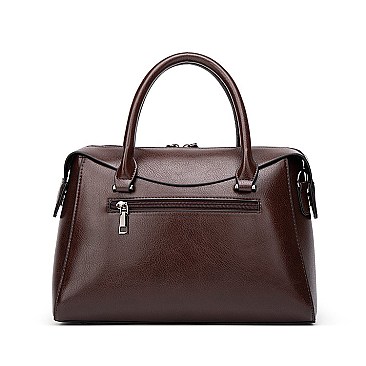 Crocodile Boston Satchel Soft Touch Handbags