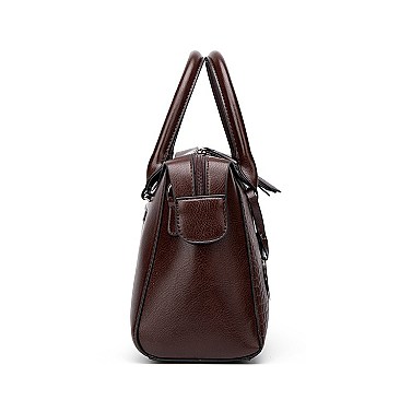 Crocodile Boston Satchel Soft Touch Handbags