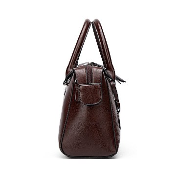 Crocodile Boston Satchel Soft Touch Handbags
