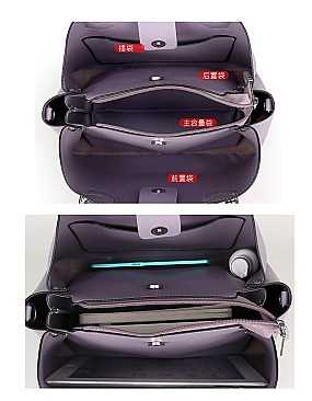2 in 1 Triple Compartment Satchel & Wallet Set