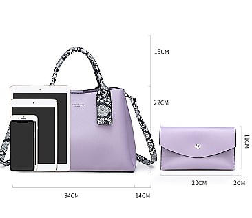 2 in 1 Triple Compartment Satchel & Wallet Set
