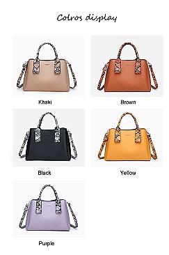 2 in 1 Triple Compartment Satchel & Wallet Set