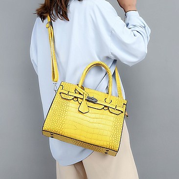 Alligator Soft Touch Satchel