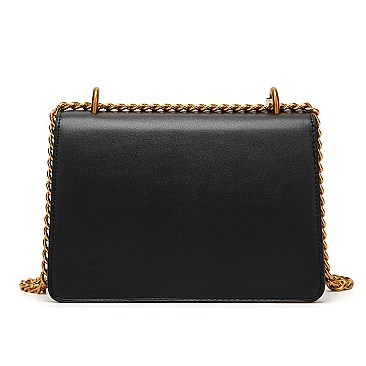TQUEEN BEE ACCENT SHOULDER CROSSBODY BAG