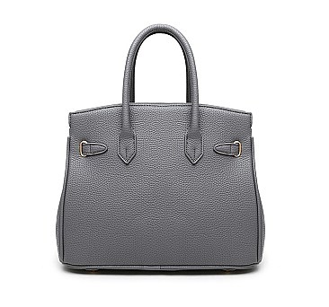 2-Way Padlock Accent Structured Satchel