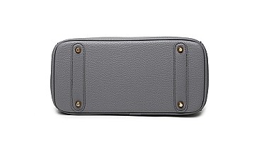 2-Way Padlock Accent Structured Satchel