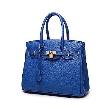 2-Way Padlock Accent Structured Satchel