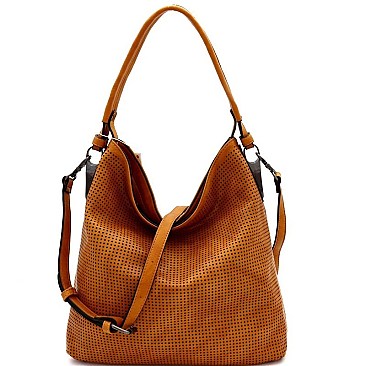 TWO WAY LASER CUT DETAIL HOBO BAG