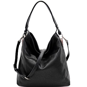 TWO WAY LASER CUT DETAIL HOBO BAG