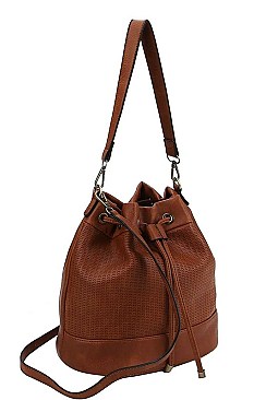 2IN1 BUCKET SHOULDER BAG WITH MATCHING WALLET