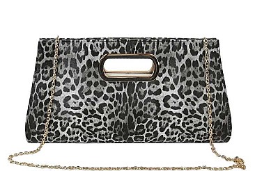 STYLISH LEOPARD ELEGANT CHAIN CLUTCH