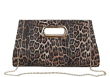 STYLISH LEOPARD ELEGANT CHAIN CLUTCH