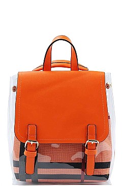 2 IN 1 TRANSPARENT CONVERTIBLE BACKPACK