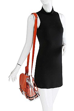 2 IN 1 TRANSPARENT CONVERTIBLE BACKPACK