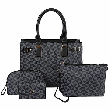 4-in-1 Glam Monogram Boxy Satchel