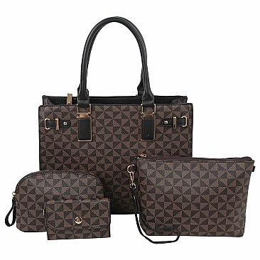 4-in-1 Glam Monogram Boxy Satchel