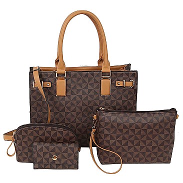4-in-1 Glam Monogram Boxy Satchel