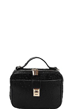 CROC TEXTURED CROSSBODY BAG