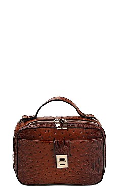 CROC TEXTURED CROSSBODY BAG