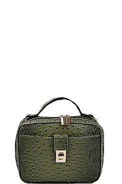 CROC TEXTURED CROSSBODY BAG