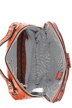 CROC TEXTURED CROSSBODY BAG