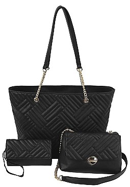 3IN1 MODERN DESIGN FASHION SHOPPER BAG