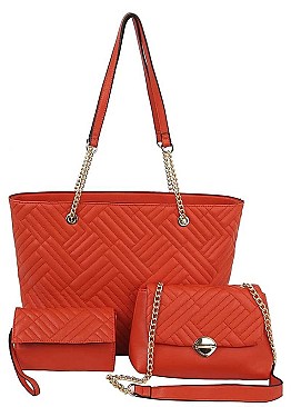 3IN1 MODERN DESIGN FASHION SHOPPER BAG