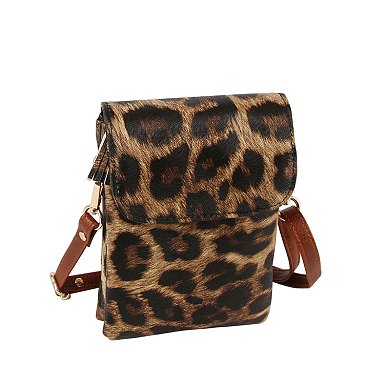 Tassel Zip Crossbody Bag Cell Phone Purse