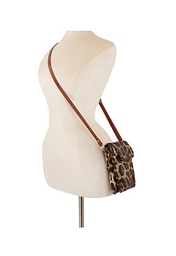 Tassel Zip Crossbody Bag Cell Phone Purse