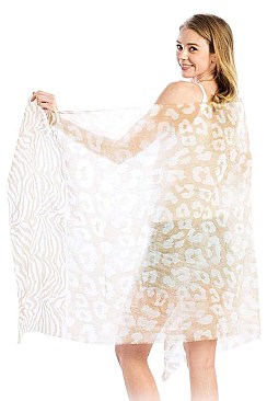 ANIMAL PRINT LONG SCARF