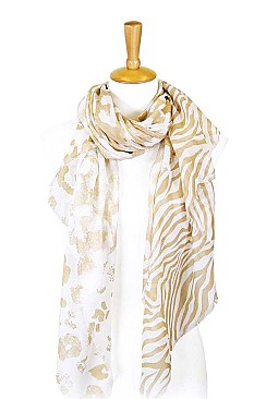 ANIMAL PRINT LONG SCARF