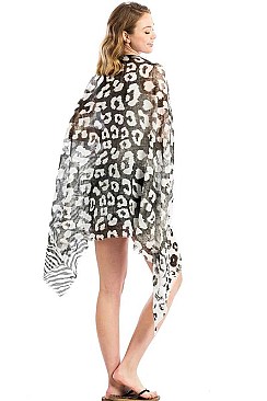 ANIMAL PRINT LONG SCARF