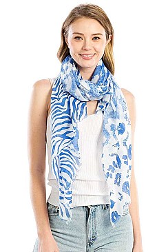ANIMAL PRINT LONG SCARF