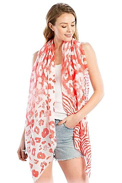 ANIMAL PRINT LONG SCARF