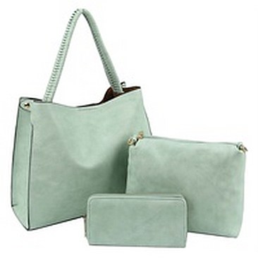 Weaved Top Handle 3-in-1 Satchel