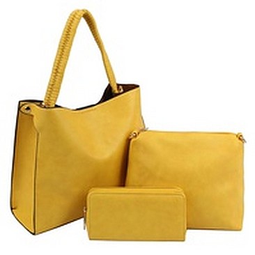Weaved Top Handle 3-in-1 Satchel