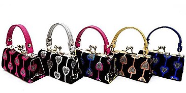PACK OF 12 PCS ASSORTED COLOR DESIGNER MINI HEART COIN PURSE