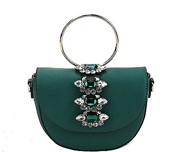 STYLISH MULTI RHINESTONE CROSS BODY SHOULDER BAG