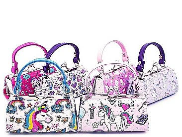PACK OF 12 PCS ASSORTED COLOR MINI UNICORN COIN PURSE