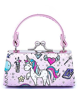 PACK OF 12 PCS ASSORTED COLOR MINI UNICORN COIN PURSE