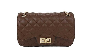 STYLISH STITCHED QUILTED CROSSBODY BAG
