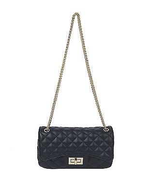 STYLISH STITCHED QUILTED CROSSBODY BAG