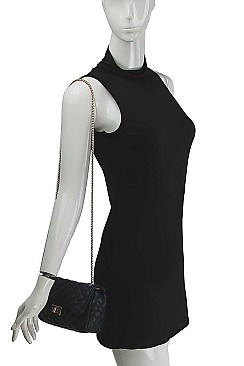 STYLISH STITCHED QUILTED CROSSBODY BAG