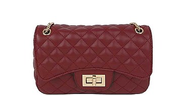STYLISH STITCHED QUILTED CROSSBODY BAG