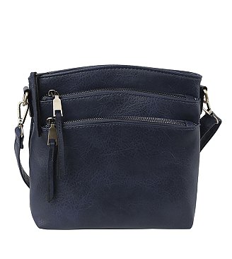 Multi Zip Pocket Crossbody Bag